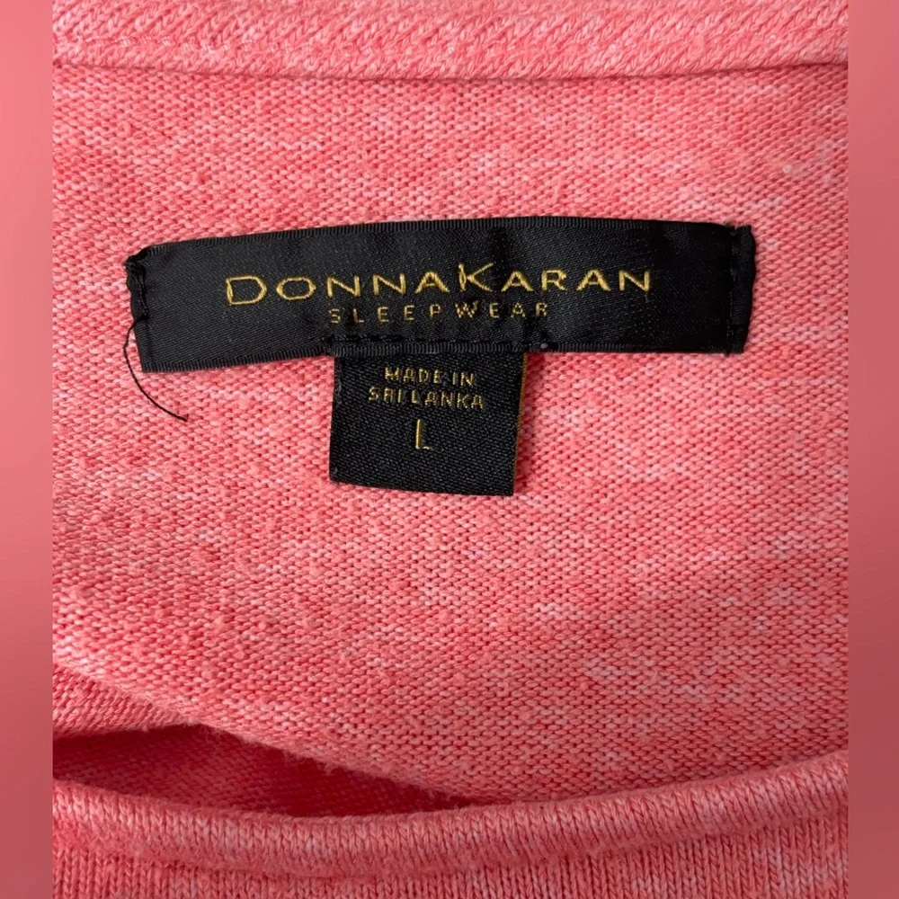 DONNA KARAN Coral Medium Sunset To Sunrise Short Sleeve Pajamas Set Sleep